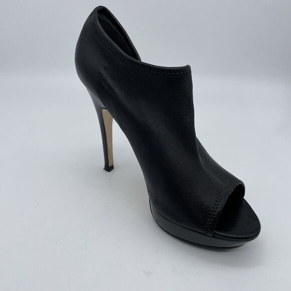 Via Spiga Elvis Stretch Leather Designer Ankle Boots Women's US 8 Black Comfort - Picture 16 of 16